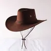 Wide Brim Hats Bucket Hats Vintage Western Cowboy Hat Solid Potted Plant Hat Wide Brim Jazz Hat Outdoor Hiking Travel Sun Protection Y240425