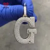 Hip Hop -sieraden Iced Out Custom Mossanite Letter Pendant 925 Sterling Silver VVS Moissanite Diamond Pendant