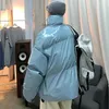 Mens Down Men Streetwear Hip Hop Blue Winter Bubble Jackets Coat 2022 Mens Harajuku Warm Parka Male Korean Fashions Puffer Jacket