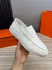 Super Quality Men business loafer leather dress flats Ike slip-on sneaker grain genuine leather slip on platform casual shoes sports sneaker top gift with box