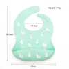 10pcs / lot bébé imperméable Silicone Bib Food Grade Saliva Serviette Childrens Traine et repas en gros 240422