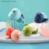 Sand Play Water Fun 1 cute cartoon animal Tortoise classic baby water toy baby swimming turtle winding chain windup childrens beach bathing toy Q240426