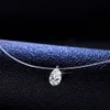 Pesce creativo thread trasparente sier pendente femminile collana invisibile caduta acqua caduta di diamante coreano versione coreana sirena lacrima