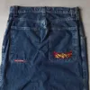 Jeans para hombres Jeans de ajuste suelto Jnco Hip-Hop Rock Patrón de bordado Bordery Mens 2023 New Street Ropa retro Harajuku con cintura ancha Jeansl2404