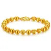 Beaded Joyria Womens 24K Matte Gold Broslet Au 750 999 настоящая любовь Pixiu Transfer Beads Регулируемая длинная цепь