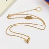 Net Red Same Titanium Steel Korean v Letter Necklace Womens Ins Style Simple Design High Class Collar Chain