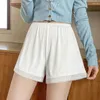 Женские трусики классная домашняя одежда Атласная шелковая шелковая кружевная шорты для отдыха брюки женские леггинсы безопасность короткая пижама