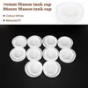 Storage Bottles 20Pcs Plastic Caps Lids Ribbed For 70Mm/86Mm Standard Regular Mouth Jar Bottle