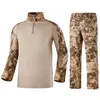 Taktiska T-shirts Summer Tactical Set Outdoor Hunting Set Clothing G3 Training Uniform Tactical vandring Camo Shirt Cargo Pants 240426