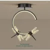 Plafonniers Corridor moderne Light Light Gold Dragonfly Entrée Asle Porche lampe créative Personnalité Balcon Home Decor