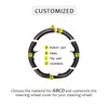 Steering Wheel Covers Black Leather Car Cover Anti-Slip Original Braid Accessories For Smart Forfour Auto Interior