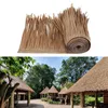 Decorative Flowers Artificial Palm Thatch Rolls Multifunctional 39"x20" Straw Roof Tiki Bars Hut Grass For Garden Outdoor Patio Bar Fitments