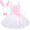 Care Baby Girls Easter Bunny Tutu Dress for Kids Rabbit Cosplay Costumes Toddler Girl Birthday Party Tulle outfit Kid semesterkläder