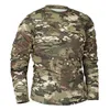 Taktyczne koszulki Men taktyczna T-shirt wojskowy oddychający i szybkie suszenie Męskie Męki Outdoor Sports Wojskowy Kamuflaż Battflag Battflage 240426