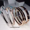 High -end sieraden Barmers voor Carter Dames Pure V Goud 18K Rose Gold Love Smal Full Diamond Full Sky Sky Six Diamond Bracelet en armband met CNC origineel 1: 1 met logo