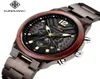 Masowe drewniane mężczyzn Watch Relogio Masculino Top Brand Luksusowy stylowy chronograf zegarki wojskowe zegarki w drewnianym zegarku na nadgarstek FO5435047