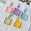 Keychains Lanyards Creative Cartoon Picture Frame Keychains Candy Color DIY Photo Frame Keyring Cute Bag Pendant For Women Girls Birthday Gifts