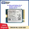 Ориентирует оригинальный Western Digital WD SN530 2230 SSD 1TB 512GB NVME PCIE GEN3 X4 для Microsoft Surface Pro 7+ 8 Steam Deck New
