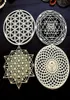 Mats Pads 30cm Sacred Geometry Wall Art Wood Sign Crystal Grid Meditation Chakra Flower Of Life Laser Cut Mat Wooden Home Decor4855517