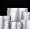 Hurtownia matowa biała, zamykana folia aluminiowa pakiet zamek luki torebka do przechowywania pokarmu przekąski herbaty długoterminowe opakowanie Mylar Foil Bag LL