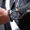 손목 시계 Curren Men Top Brand Luxury Sports Quartz Mens ES Full Steel Waterproof Chronograph Wrist Men Relogio Masculino Y240425