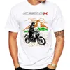 Męskie koszulki Nowe letnie mężczyźni krótcy SLVE CB500X Klasyczny motocykl GS Rider T-shirt Harajuku Moto Sport Design White Casual Boy TS Tops T240425