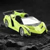 Electric/RC Car 1/18 RC Car LED Light Radio Remote Control Sports Super Car Childrens Racing High Speed Driving Car Drift Boys and Girls Gift Toy