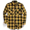 Skjortor Fall Men's Flanell Plaid LongSleeved Casual Button Shirt USA Regular Fit Size S till 2xl, klassisk rutig, dubbelfickdesign