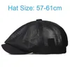 Bollmössor Summer Mesh Newsboy Caps Breattable Casual Outdoor Retro Basker Hattar Octagonal Hat Fashion Solid Flat Caps J240425