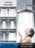 バスルームシャワーヘッド新しい6モード降雨シャワーヘッド高圧貯蓄トップ天井壁調整可能なシャワー蛇口バスルームアクセサリー