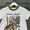Moda Bebek Takipleri Yaz Boys Takışlar Çocuk Tasarımcı Giysileri Boyut 100-160 cm Tiger Desen Baskı T-Shirt ve Yeşil Şort 24 Nişan