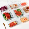 Dinnerware 10pcs Storage Containers Multipurpose Transparent Glass Meal Prep Durable And Leak Proof