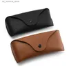 Cajas de gafas de sol Cohk Fashion Leather Soft para hombres Luxury Designer Gafe Accesorios de protección Dura Q240426