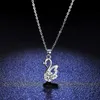 Sier 925 Степренная подвеска 1 Моссанская бриллиантовая ожерелье женская мода Swan Sier Count Count Chail Live трансляция