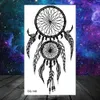 TATTOO TRASFERIMENTO MANDALA NERA DREAM Catcher Tatuaggi temporanei per donne Girls CORCHI FARCHIO TATOO FEATURE FINORE REAListica Tatuaggio FALSO PICCOLO AVOLO 240427