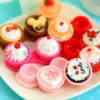 Contact Lens Accessoires 1pcs Cake Shape Case Voyage Migne Cartoon Box Box Cream Container Holder D240426