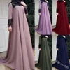 Dubai Arabische muslimische Kleider Frauen Islam A-Line Big Swing Maxi Kleid Spleiß Lose Ramadan türkischer islamischer Kleidung großgröße S-5xl 240415