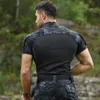 Taktik Tişörtler Yaz Taktik Erkek Savaş Yumuşak T-Shirt Askeri Kısa Kollu Çoklu Kamera Gömlek Renkli Mermi Air Silah Kampı Avlanması 240426