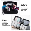 Tassen 7/8/10 PCS SET Travelzakken grote capaciteit opslag make -uptas koffer Pakte draagbare kleding ondergoed schoenvakzak Organizer