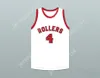 Aangepaste heren Jeugd/Kinderen Dino Martin 4 Providence Steamrollers White Basketball Jersey 4 gestikte S-6XL