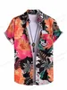 Chemises décontractées pour hommes chemises florales chemises de mode masculines vocation de camp de camp de plage Cuba Shirt Turn-down Aloha Mens Vêtements 240424