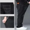 Jeans masculinos jeans Largesized Alto Trech Denim Fabric Adequado para Peoples com excesso de peso calças largesizadas 45150kg Jeans Hombre de perna larga Jeans Pantalon Hommel240