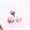 Decorative Flowers 20pcs/lot 2cm Colorful Camellia Flower Head Silk Artificial Decor For Home DIY Garland Christmas Decorations Year