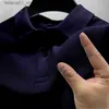 Men's T-Shirts Mens polo T-shirt shirt short sleeved versatile and fashionable high-end luxury 2024 summer trend Q240426