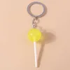 Keychains Lonyards dessin animé bonbon couleur résine sucette porte-clés pour enfants clés de nourriture clés de bricolage pendentif sac à main