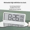 Horloges youzi 1pc alarme numérique LCD Affichage de l'humidité de température multifonctionnelle horloge d'alarme ultra mince horloge électronique