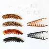 Clamps Matte Solid Banana Hair Claw Clips Clamp Barrettes Big Women Hairgrips Hairpin Girls Ponytail Hair Accessories Leopard Headwear Y240425