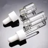 Opslagflessen 3 ml / 5 ml leeg helder glazen druppelaar pipet met dekking voor etherische olie F500