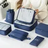 Travel Storage Bag Set, Multifunctional Classification, Seven-piece Set, Large Capacity Suitcase, Clothing And Shoe Organization Bag For Bus
