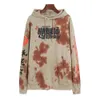 Hoodies Sweatshirts Autumn Plush Tie Dye tryckt med extra fett Löst par Hip-Hop-skärmdump Hoodie Trend Sportwear